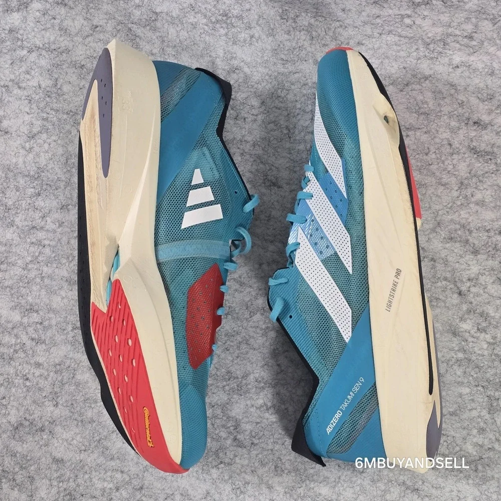 Adidas Adizero Takumi Sen 9‎ Lucid Cyan Men's 11.5 ID6939 Racing Running Shoe